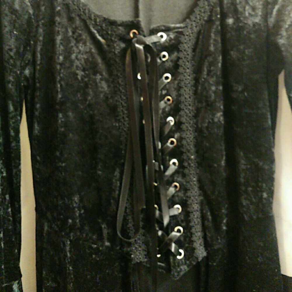Authentic Vintage Lip Service Crushed Velvet Top - Picture 5 of 8